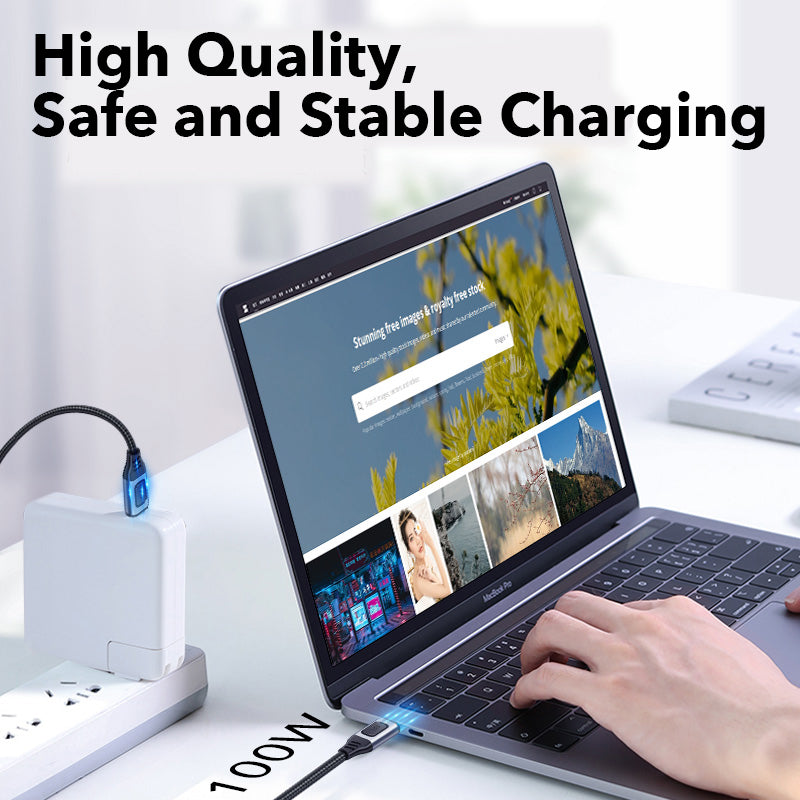 USB C 3ft 100w fast head charging cable