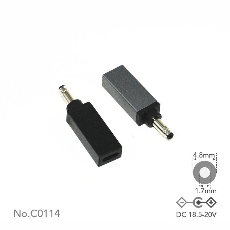 USB-C to DC Adapter Tip B 4.8x1.7mm